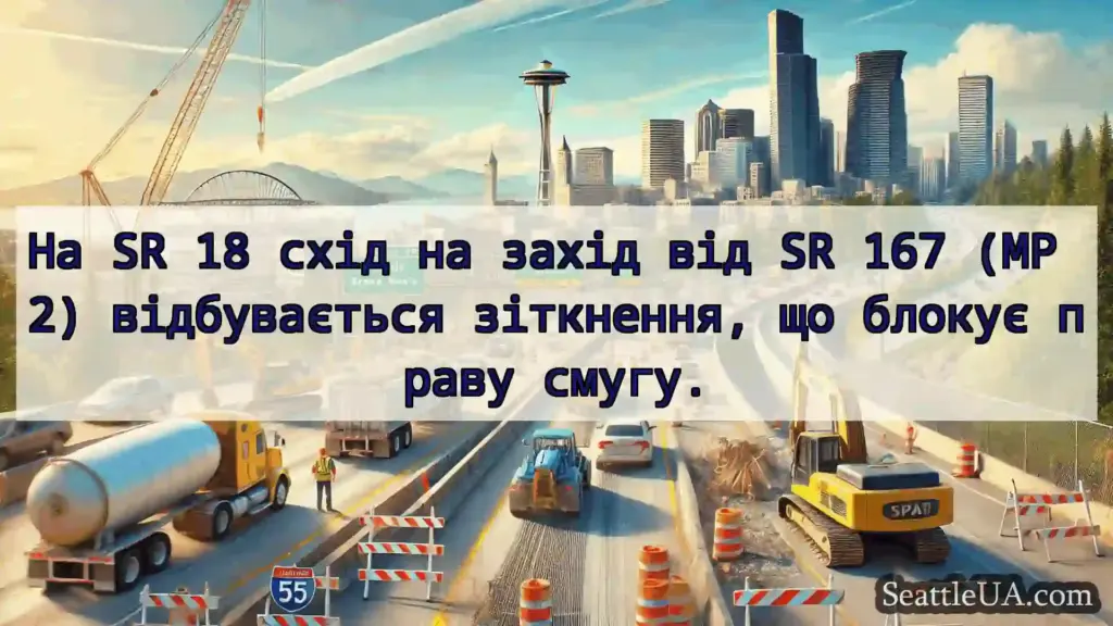 Транспортні новини Сіетла На SR 18 схід на захід від SR 167