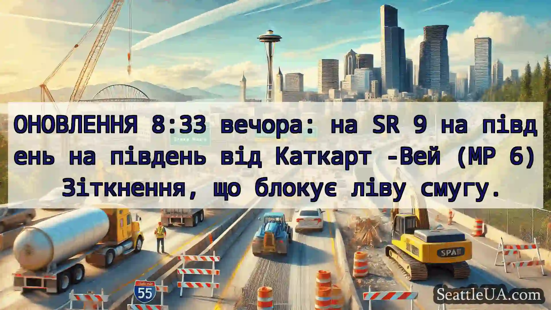 Транспортні новини Сіетла ОНОВЛЕННЯ 8:33 вечора: на SR 9 на