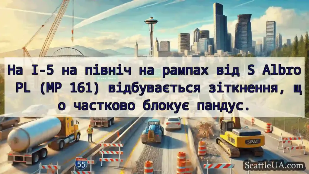Транспортні новини Сіетла На I-5 на північ на рампах від S