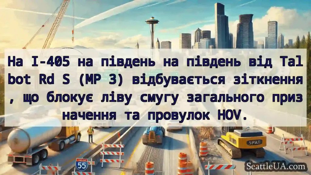 Транспортні новини Сіетла На I-405 на південь на південь від