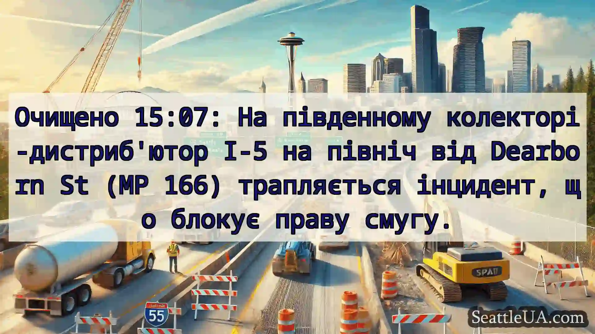 Транспортні новини Сіетла Очищено 15:07: На південному