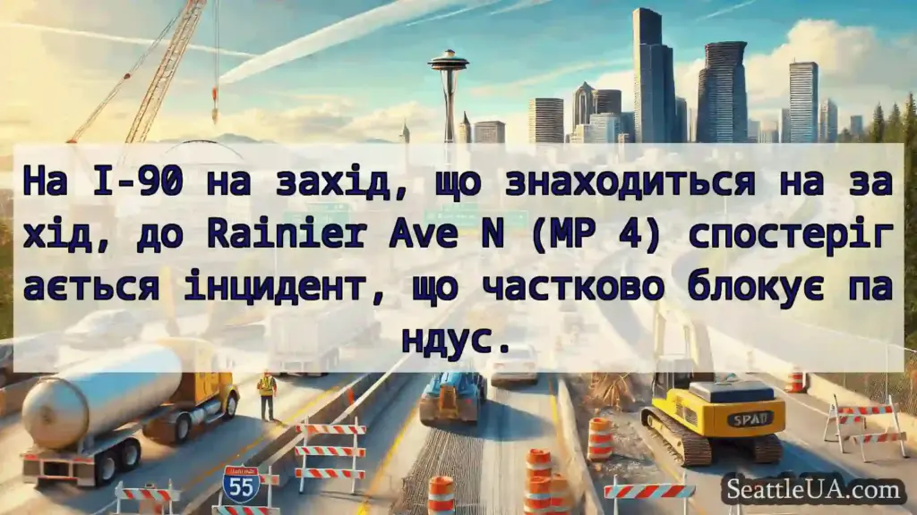Транспортні новини Сіетла На I-90 на захід, що знаходиться