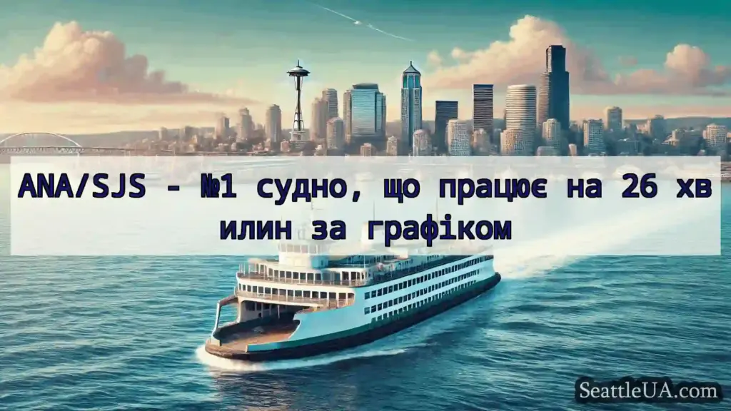 новини про пороми Сіетла ANA/SJS - №1 судно, що працює на