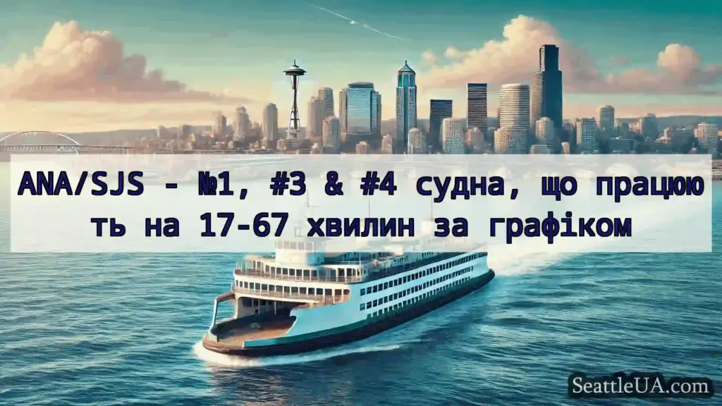новини про пороми Сіетла ANA/SJS - №1, #3 & #4 судна, що