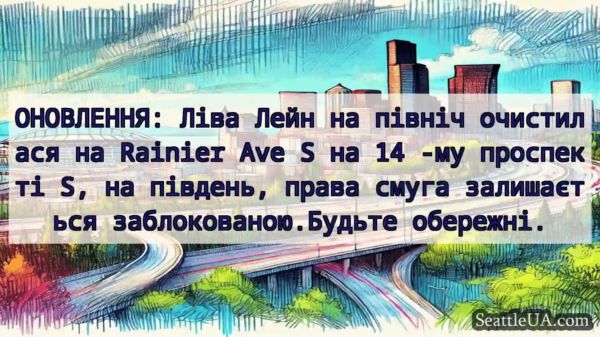 Транспортні новини Сіетла ОНОВЛЕННЯ: Ліва Лейн на північ