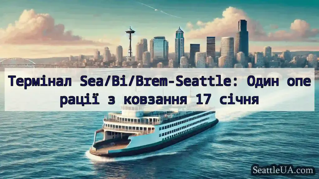 новини про пороми Сіетла Термінал Sea/Bi/Brem-Seattle: Один