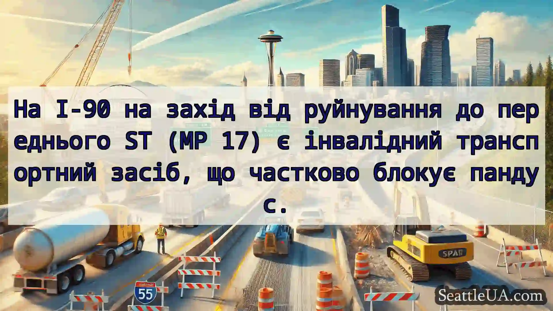 Транспортні новини Сіетла На I-90 на захід від руйнування до