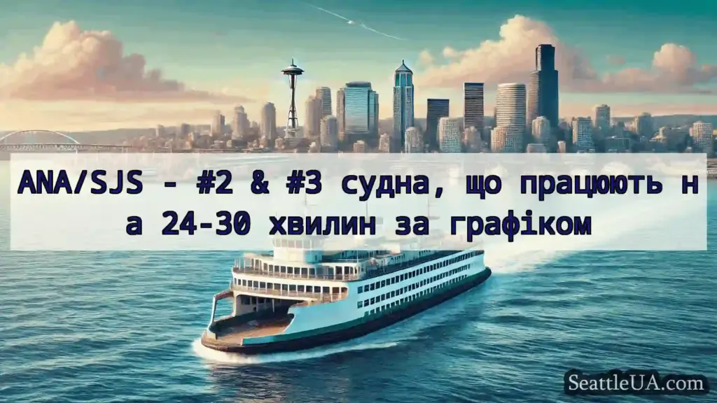 новини про пороми Сіетла ANA/SJS - #2 & #3 судна, що