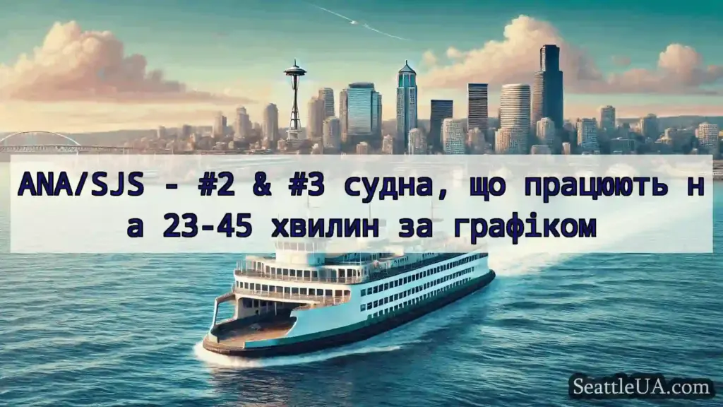 новини про пороми Сіетла ANA/SJS - #2 & #3 судна, що