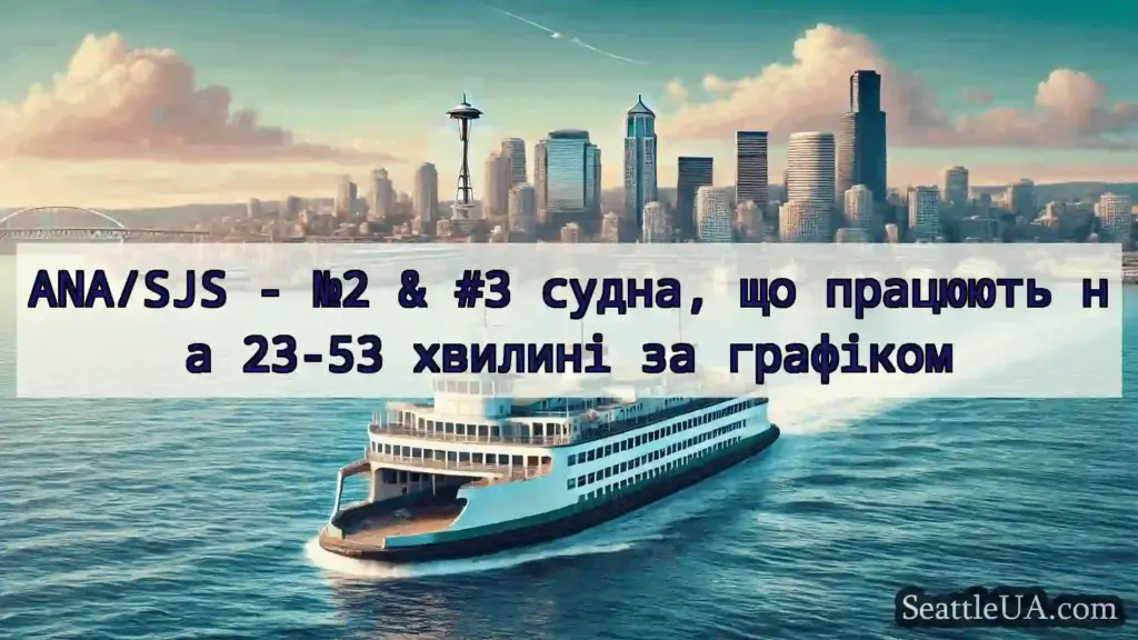 новини про пороми Сіетла ANA/SJS - №2 & #3 судна, що