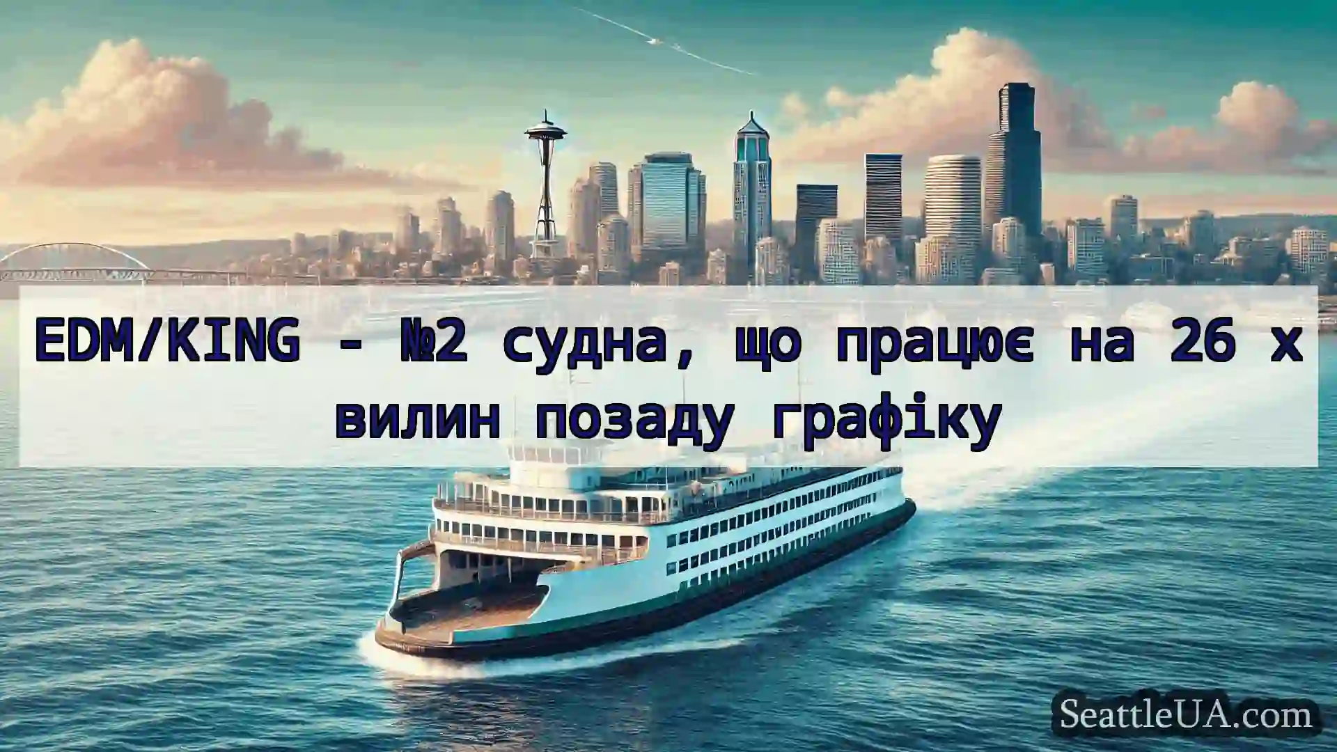 новини про пороми Сіетла EDM/KING - №2 судна, що працює на