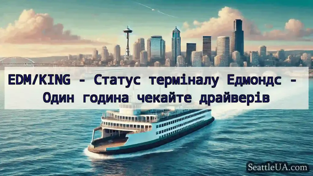 новини про пороми Сіетла EDM/KING - Статус терміналу