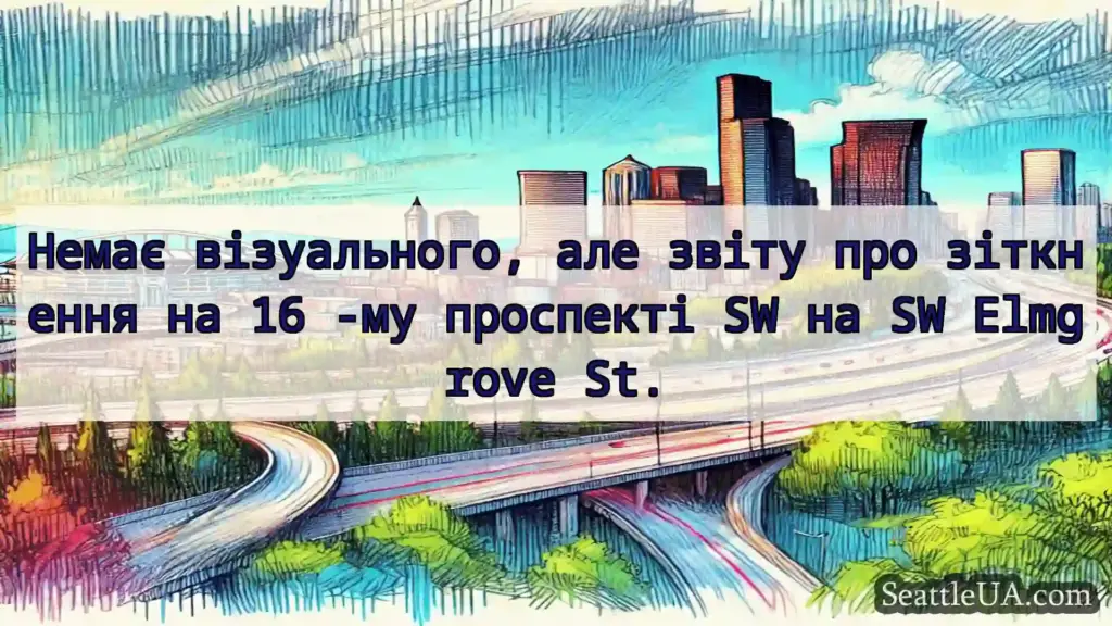 Транспортні новини Сіетла Немає візуального, але звіту про