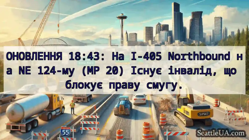Транспортні новини Сіетла ОНОВЛЕННЯ 18:43: На I-405