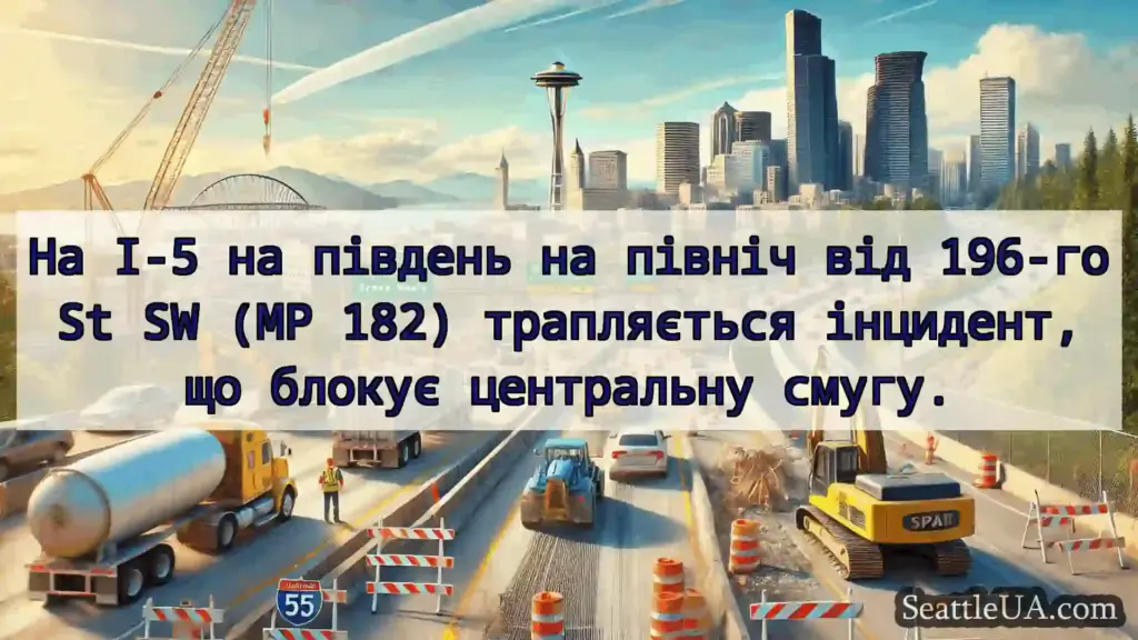 Транспортні новини Сіетла На I-5 на південь на північ від