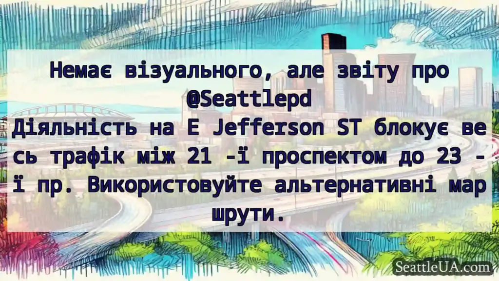 Транспортні новини Сіетла Немає візуального, але звіту про