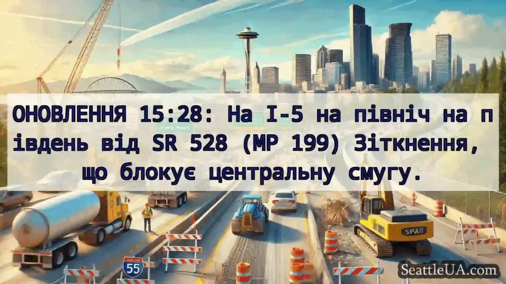 Транспортні новини Сіетла ОНОВЛЕННЯ 15:28: На I-5 на північ
