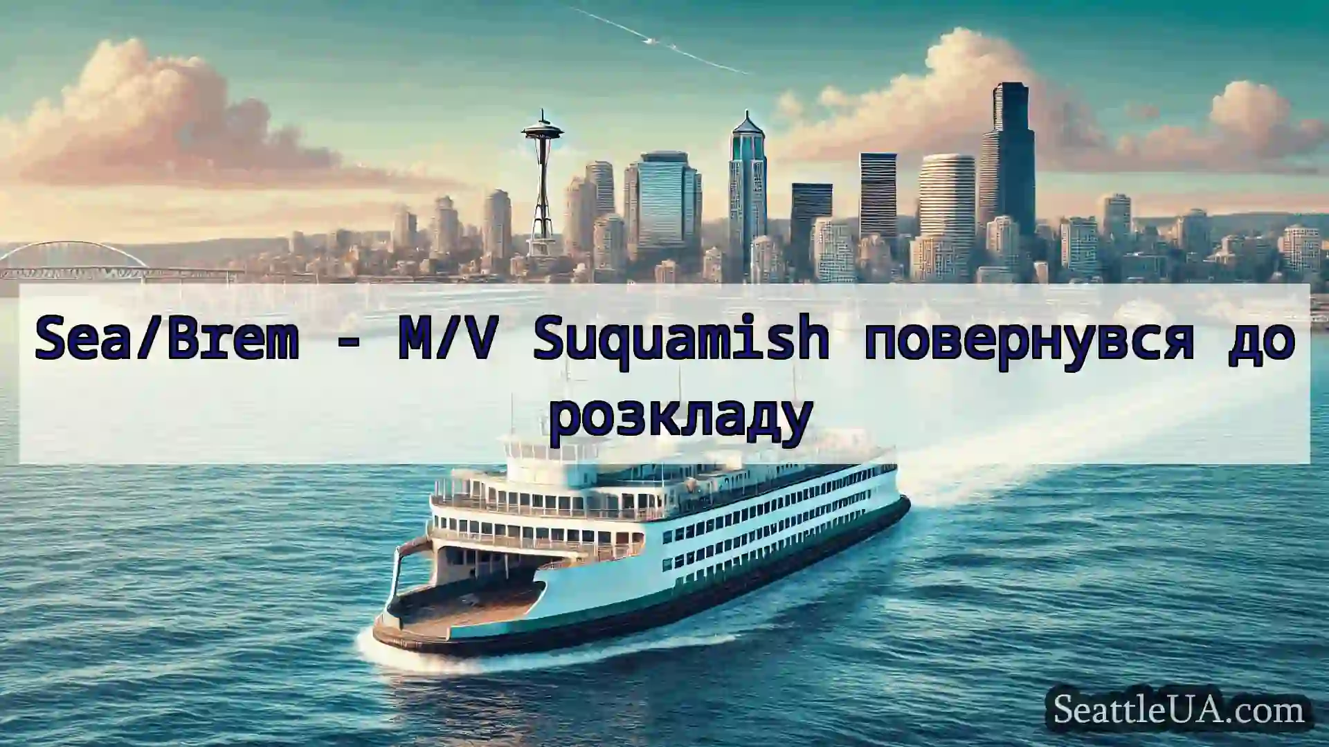 новини про пороми Сіетла Sea/Brem - M/V Suquamish