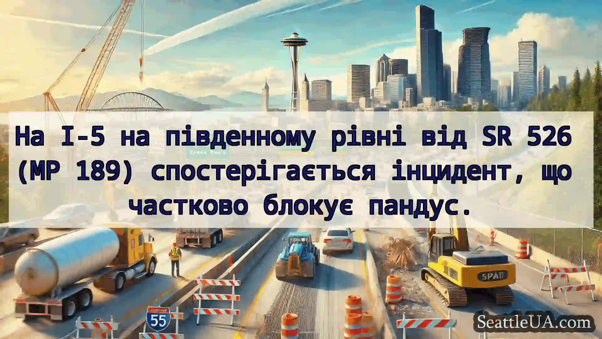 Транспортні новини Сіетла На I-5 на південному рівні від SR
