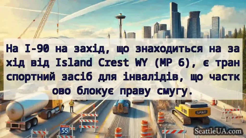 Транспортні новини Сіетла На I-90 на захід, що знаходиться