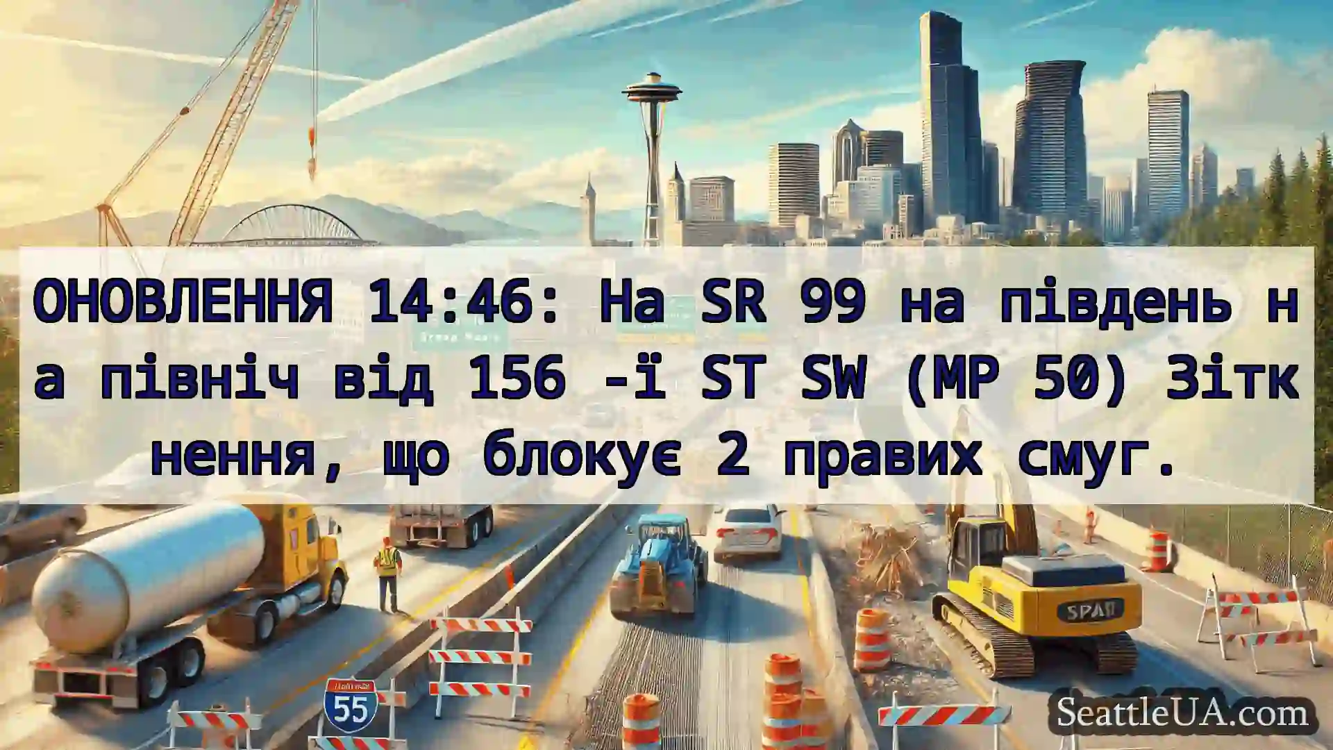 Транспортні новини Сіетла ОНОВЛЕННЯ 14:46: На SR 99 на