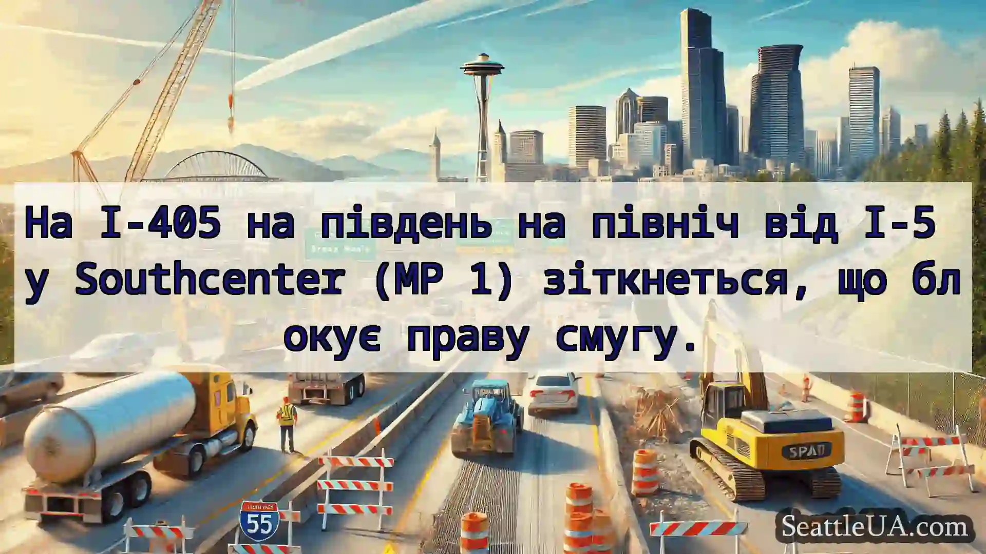 Транспортні новини Сіетла На I-405 на південь на північ від