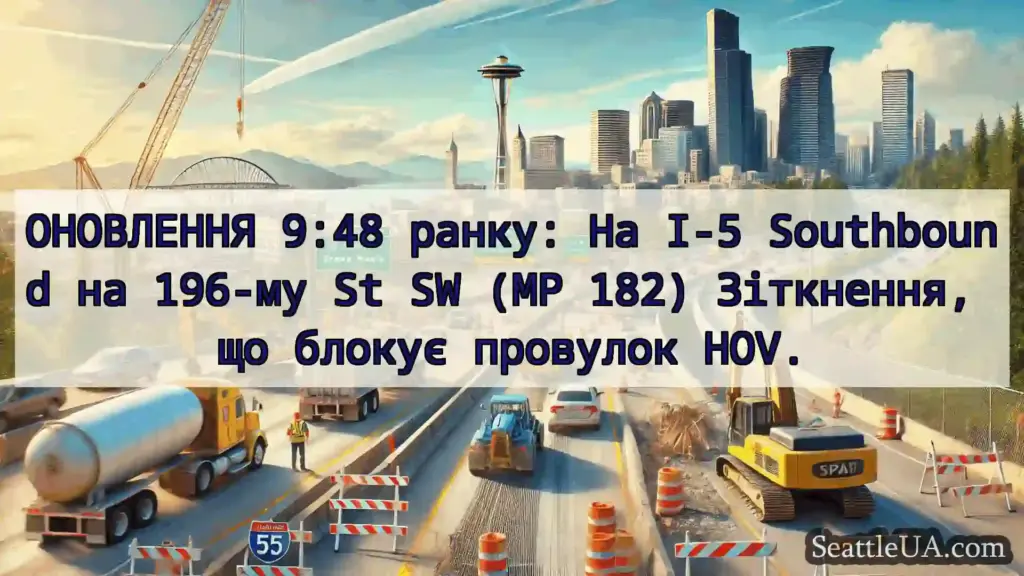 Транспортні новини Сіетла ОНОВЛЕННЯ 9:48 ранку: На I-5