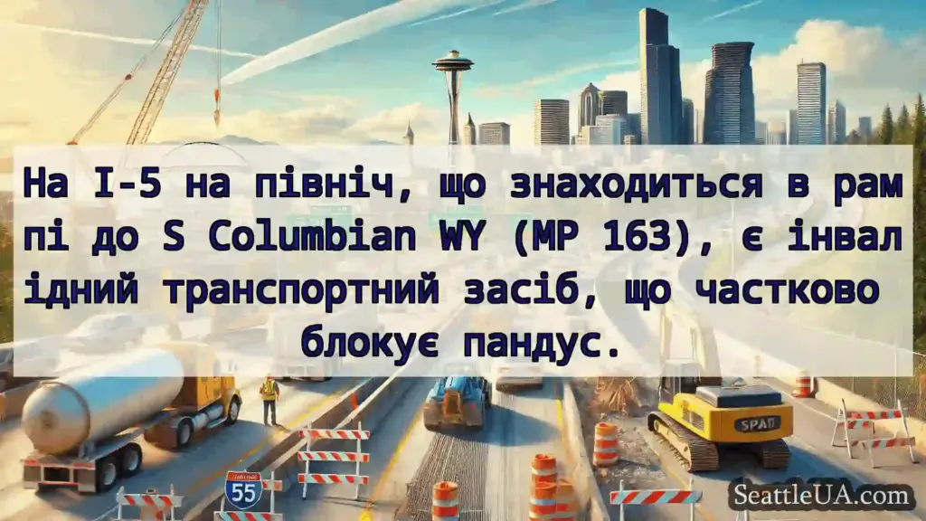 Транспортні новини Сіетла На I-5 на північ, що знаходиться в