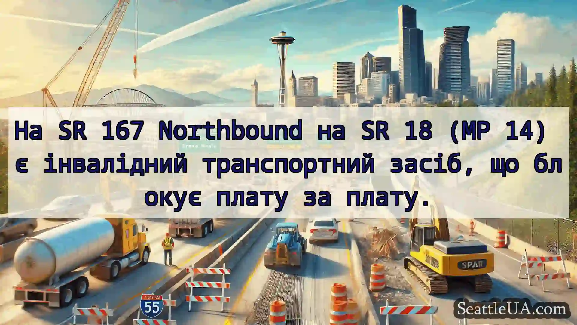 Транспортні новини Сіетла На SR 167 Northbound на SR 18 (MP