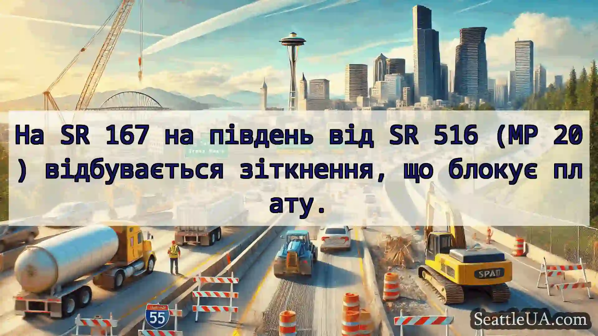 Транспортні новини Сіетла На SR 167 на південь від SR 516