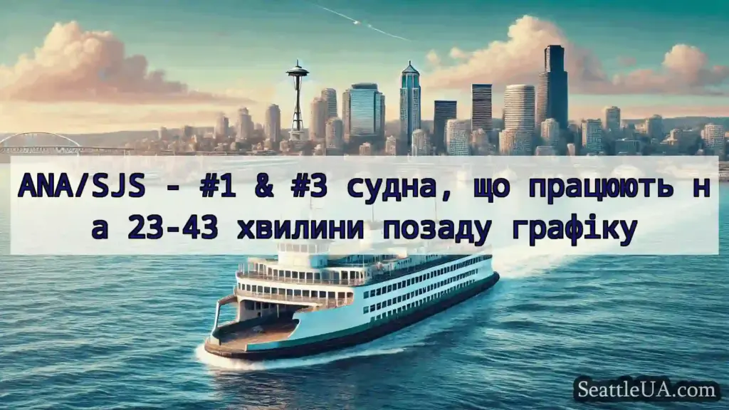 новини про пороми Сіетла ANA/SJS - #1 & #3 судна, що