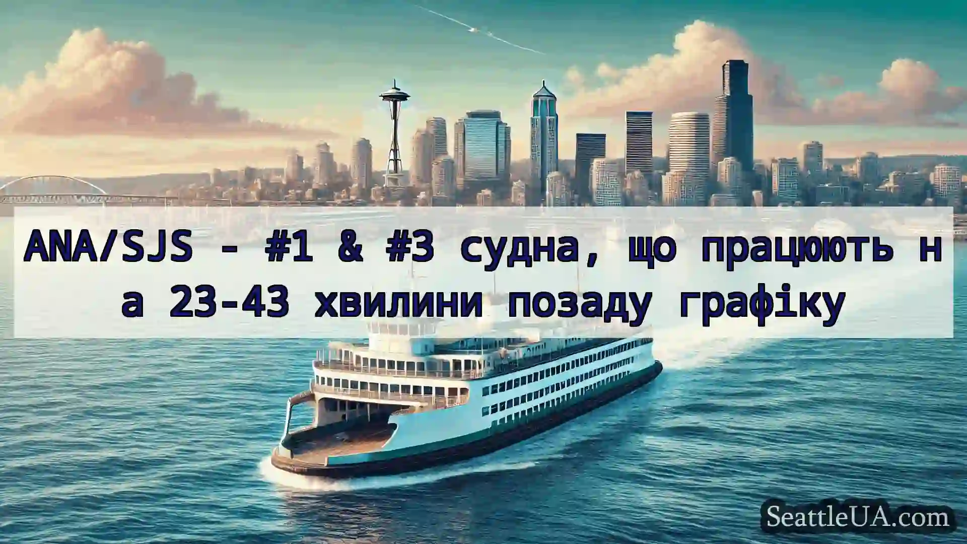 новини про пороми Сіетла ANA/SJS - #1 & #3 судна, що