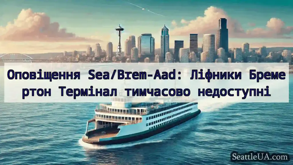 новини про пороми Сіетла Оповіщення Sea/Brem-Aad: Ліфники