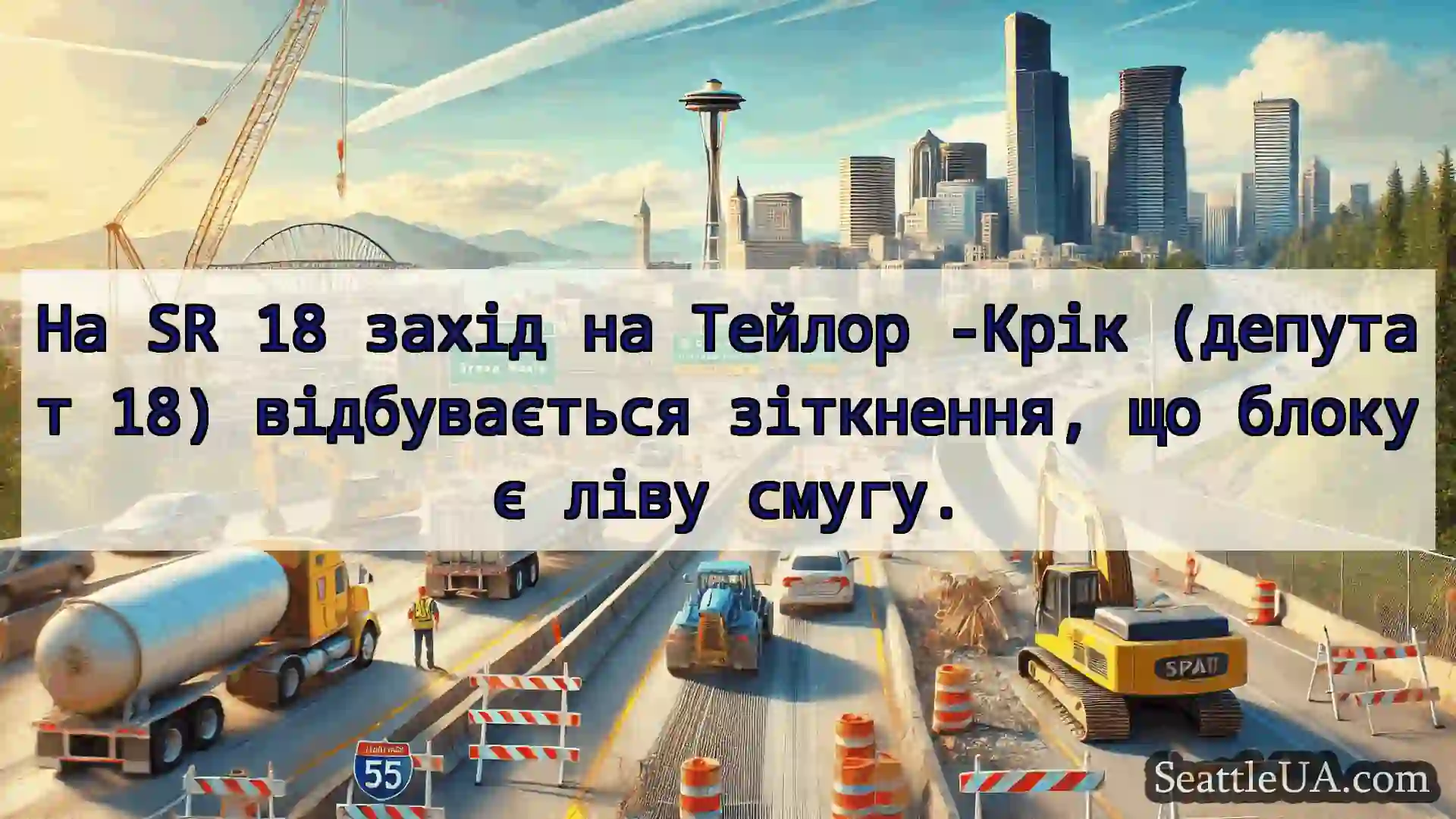 Транспортні новини Сіетла На SR 18 захід на Тейлор -Крік