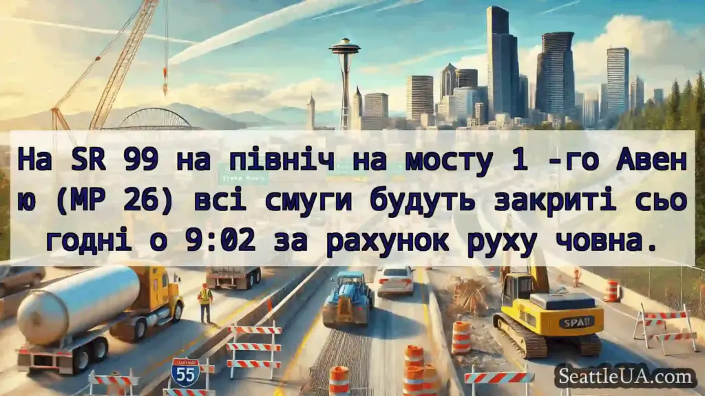 Транспортні новини Сіетла На SR 99 на північ на мосту 1 -го