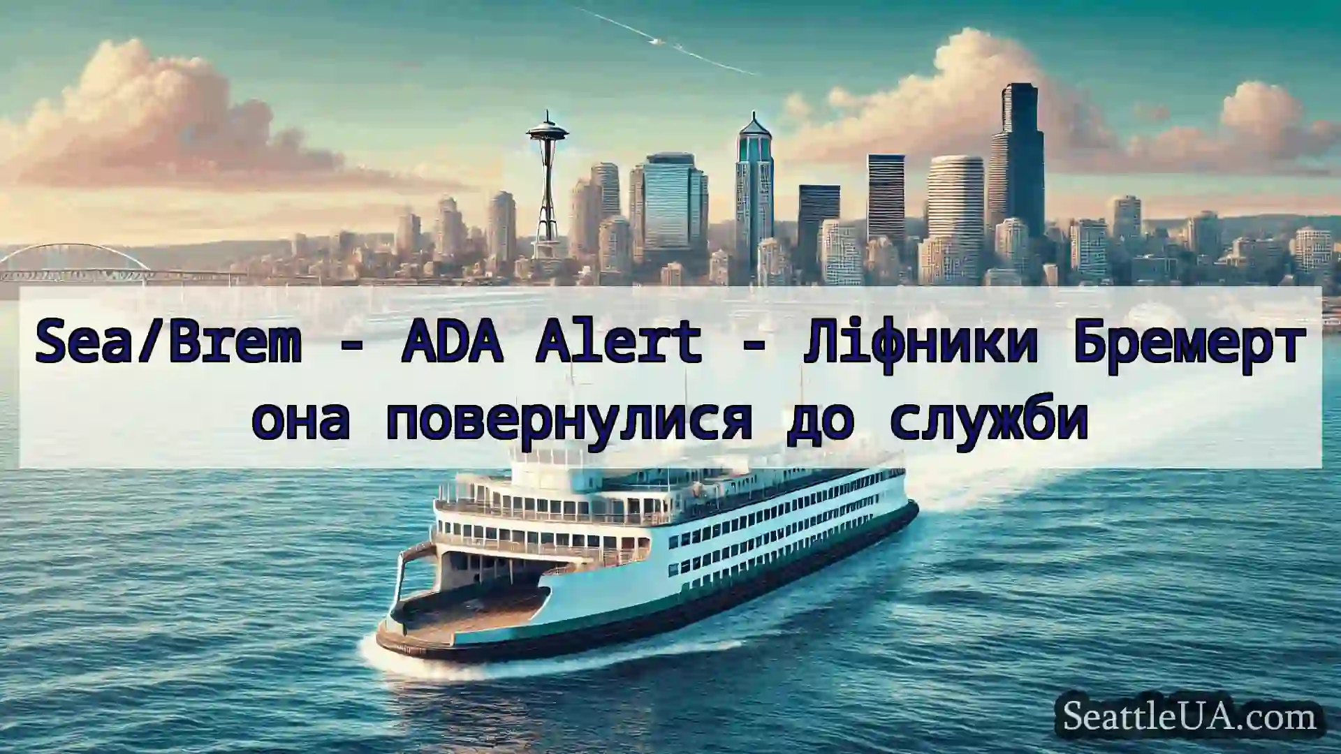 новини про пороми Сіетла Sea/Brem - ADA Alert - Ліфники
