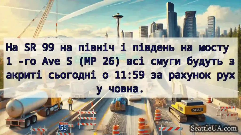 Транспортні новини Сіетла На SR 99 на північ і південь на