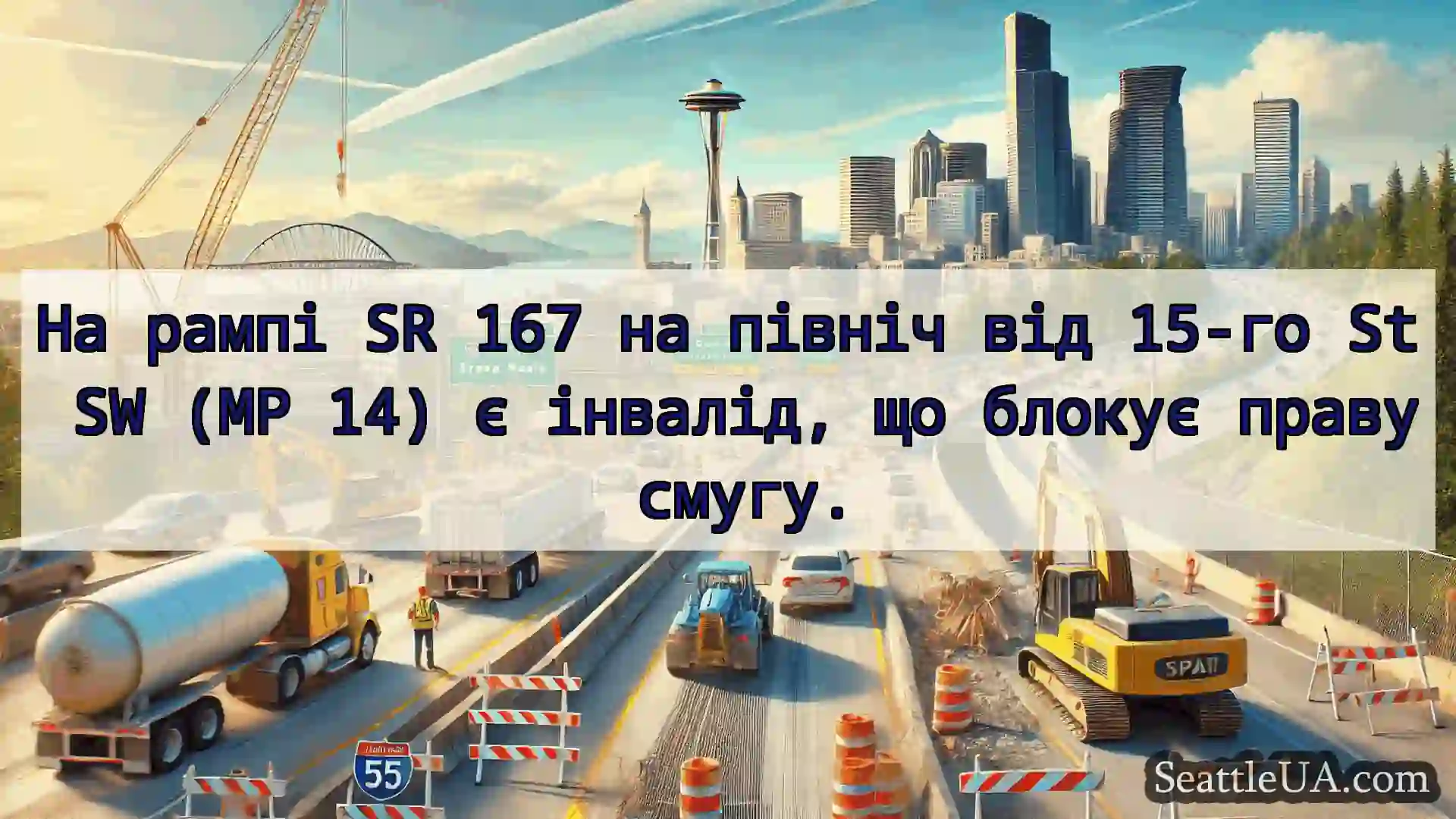 Транспортні новини Сіетла На рампі SR 167 на північ від