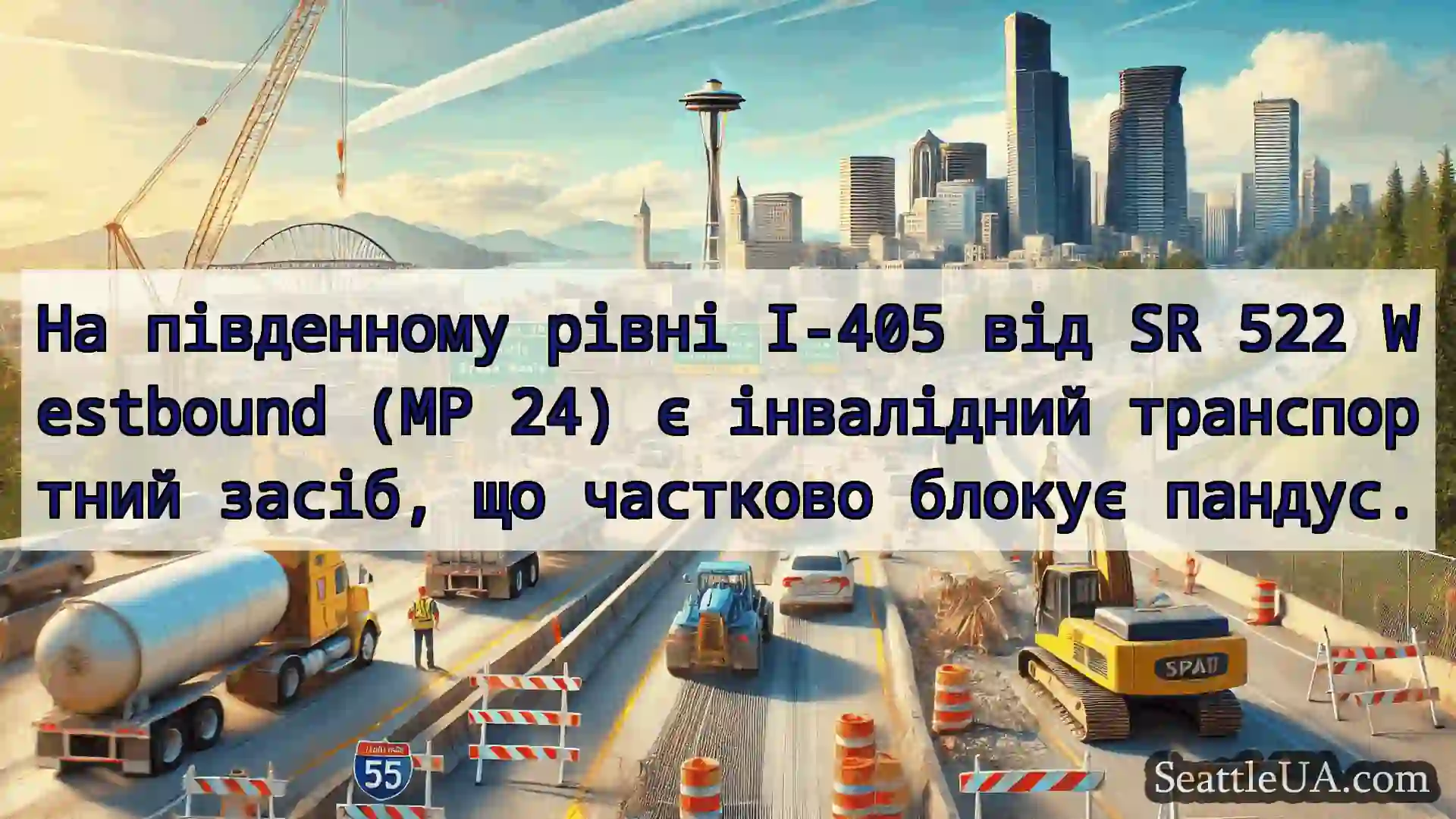 Транспортні новини Сіетла На південному рівні I-405 від SR
