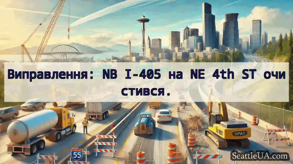 Транспортні новини Сіетла Виправлення: NB I-405 на NE 4th ST