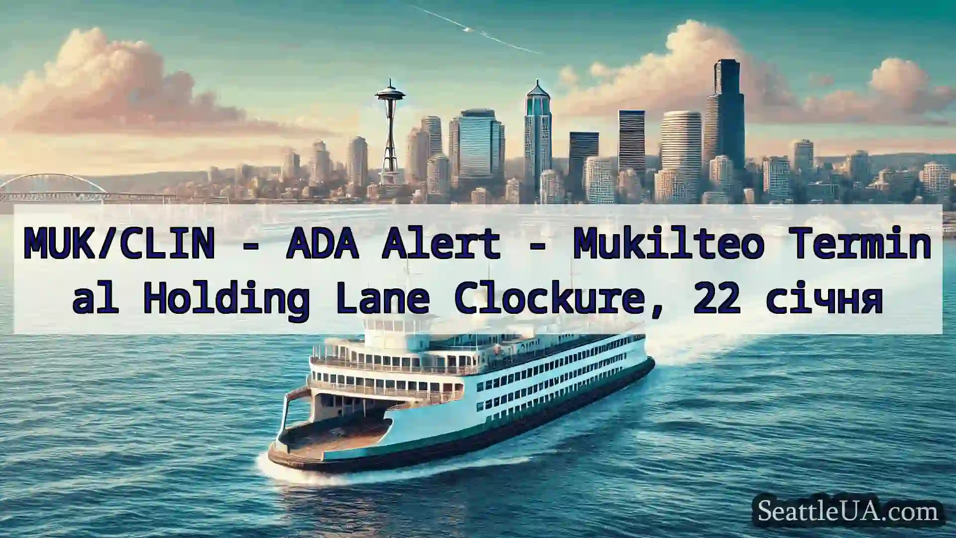 новини про пороми Сіетла MUK/CLIN - ADA Alert - Mukilteo