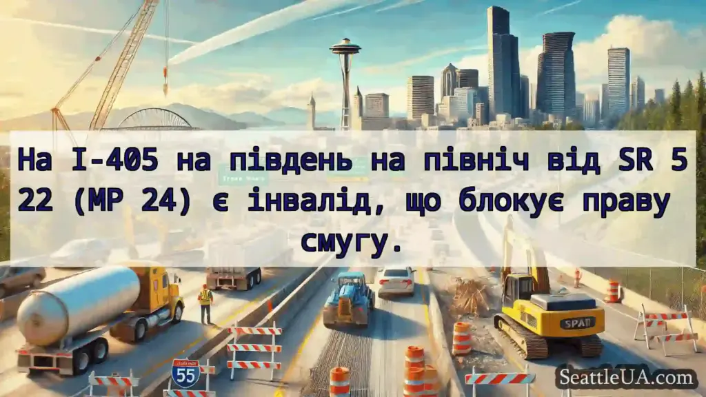 Транспортні новини Сіетла На I-405 на південь на північ від