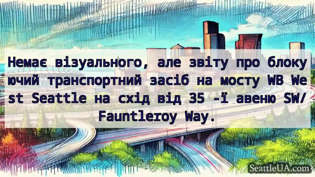 Транспортні новини Сіетла Немає візуального, але звіту про