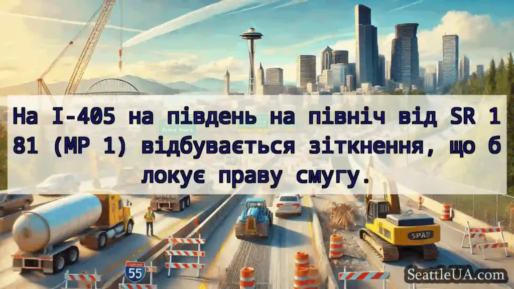Транспортні новини Сіетла На I-405 на південь на північ від