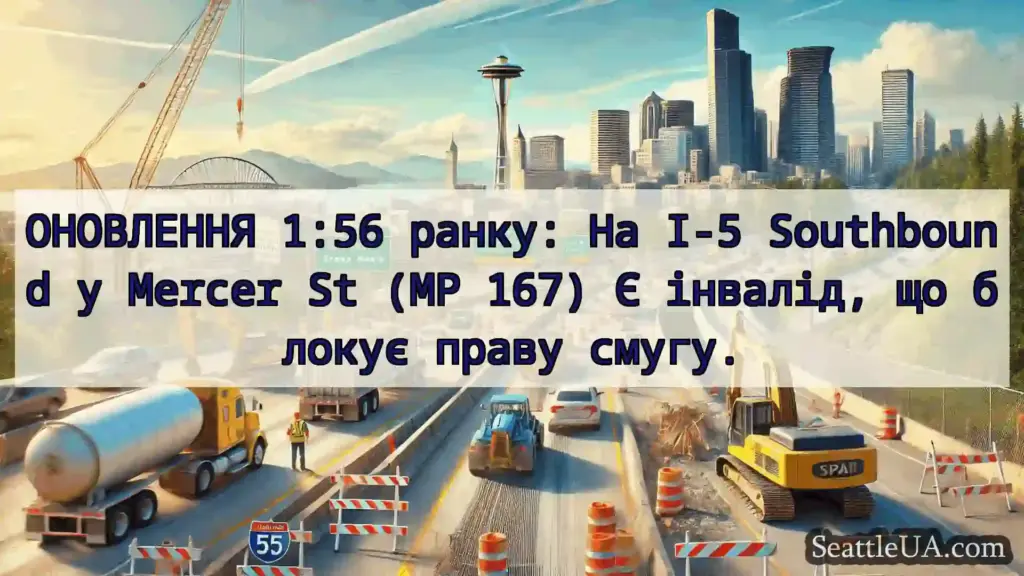 Транспортні новини Сіетла ОНОВЛЕННЯ 1:56 ранку: На I-5