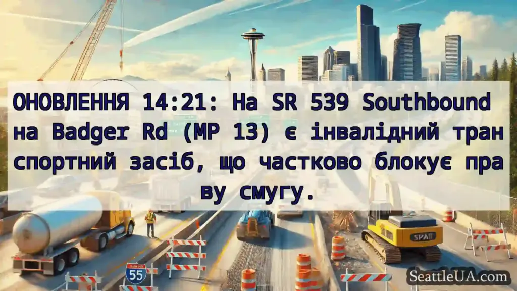 Транспортні новини Сіетла ОНОВЛЕННЯ 14:21: На SR 539