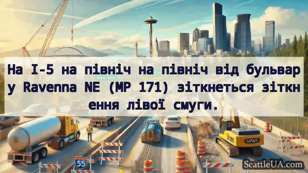Транспортні новини Сіетла На I-5 на північ на північ від