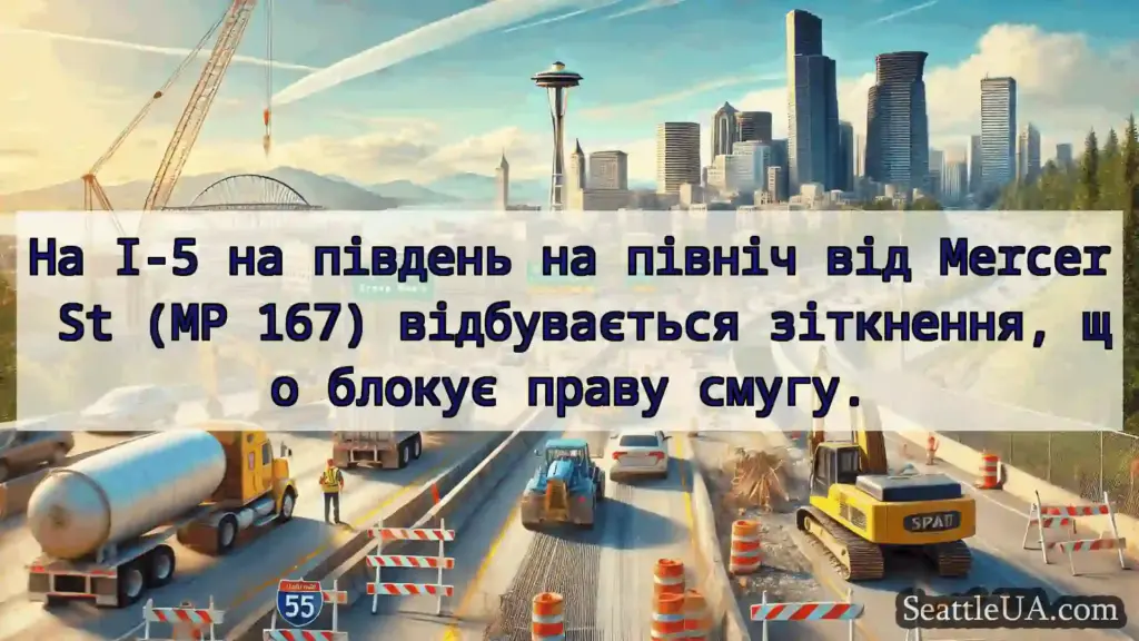 Транспортні новини Сіетла На I-5 на південь на північ від