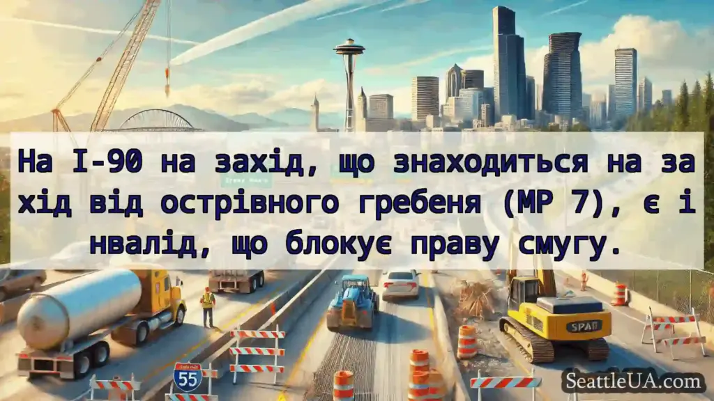 Транспортні новини Сіетла На I-90 на захід, що знаходиться