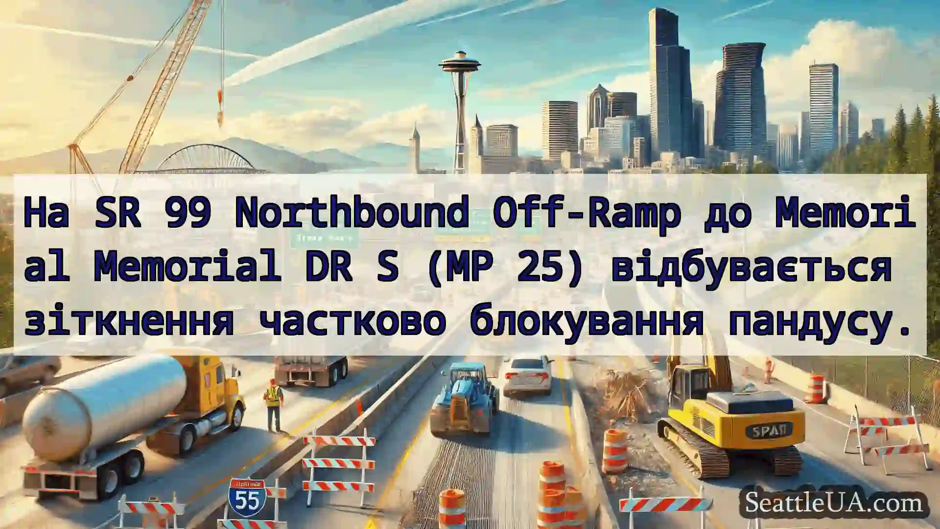 Транспортні новини Сіетла На SR 99 Northbound Off-Ramp до